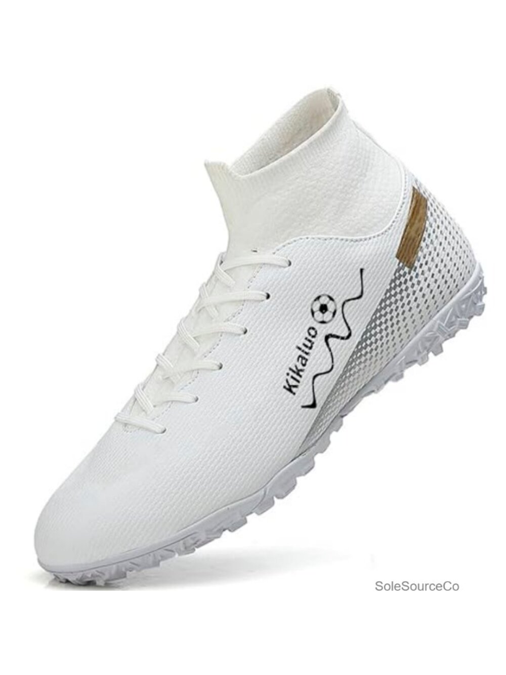 Men's Soccer Cleats High-Top Lace-Up Non-Slip Spikes Athletic Shoes